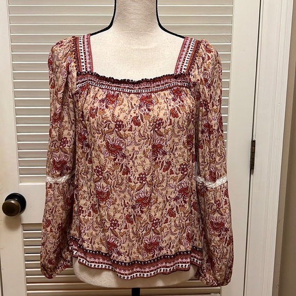 58. June & Hudson Bohemian Print Peasant Style Blouse - Picture 15 of 16